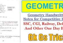 Geometry Notes pdf in Hindi For Competitive Exams