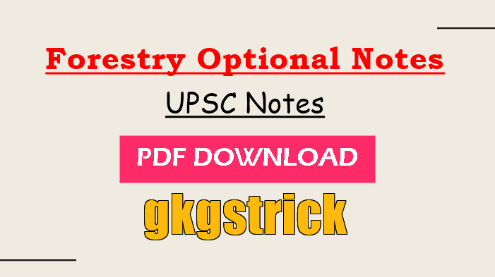 Forestry Optional Notes pdf
